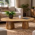 Mango Wood Oval Coffee Table thumbnail