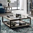 Elite Italian Square Coffee Table - Silver Birch