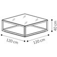 Elite Italian Square Coffee Table - Silver Birch