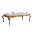 Louis Coffee Table - Grey Marble & Gold
