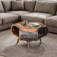 Goa Tri Coffee Table - Small - Rustic Sheesham
