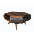 Goa Tri Coffee Table - Large - Rustic Sheesham