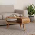 Surya Century Natural Mango Wood Large Tri Coffee Table thumbnail