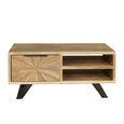 Kodi Natural Mango Wood 1 Drawer Sunburst Coffee Table thumbnail 2