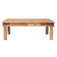 Jali Sheesham Wood Coffee Table with Spindle Legs thumbnail 2