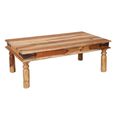 Jali Sheesham Wood Coffee Table with Spindle Legs thumbnail 3
