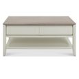 Bergen Grey Washed Oak & Soft Grey Coffee Table - Drawer