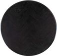 Blackbone Black Oak 2 Tier Round Coffee Tables with Silver Trim