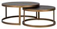 Blackbone Black and Brass 2 Tier Coffee Tables