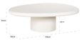 Bloomstone White Lime Plaster Curved Coffee Table