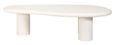 Bloomstone White Lime Plaster Curved Large Coffee Table