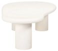 Bloomstone White Lime Plaster Curved Large Coffee Table