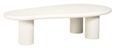 Bloomstone White Lime Plaster Curved Large Coffee Table
