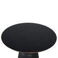 Brecon Coffee Table - Black Glass - Round