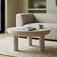 Brix Niko Coffee Table - Round - Off White - Metal