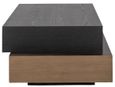 Cambon Dark Oak and Brass Layered Coffee Table