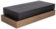Cambon Dark Oak and Brass Layered Coffee Table