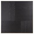 Cambon Dark Oak and Brass Square Coffee Table