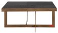Cambon Dark Oak and Brass Square Coffee Table