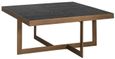 Cambon Dark Oak and Brass Square Coffee Table