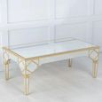 Casablanca Coffee Table - Mirrored - Gold Trim