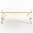 Casablanca Coffee Table - Mirrored - Gold Trim