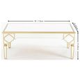 Casablanca Coffee Table - Mirrored - Gold Trim
