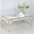 Casablanca Coffee Table - Mirrored - Gold Trim