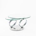 Circles Coffee Table - Round - Glass Top - Swivel