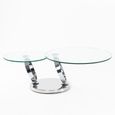 Circles Coffee Table - Round - Glass Top - Swivel
