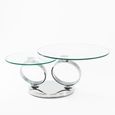 Circles Coffee Table - Round - Glass Top - Swivel