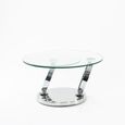 Circles Coffee Table - Round - Glass Top - Swivel