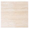 Claremont Dark Wood Square Geometric Coffee Table with Travertine Top