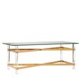 Clarence Coffee Table - Clear Glass with Gold Metal