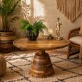 Mango Wood Large Round Coffee Table thumbnail