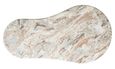 Coronel Beige Marble Coffee Table with Fluted Base