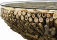 Driftwood Coffee Table - Round - Glass Top