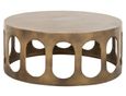 Du Pont Brushed Gold Metal Round Coffee Table
