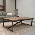 East West X Coffee Table - Natural - Teak Wood