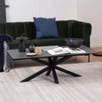 Heaven Coffee Table - Black Ceramic - with Star Legs