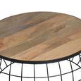 Hemagoma Coffee Table - Mango Wood - Round - Set of 2