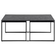Infinity Coffee Table - Black Marble Effect - Set of 3