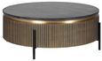 Ironville Brass Ribbed Round Coffee Table