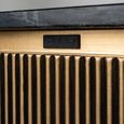 Ironville Brass Ribbed Square Coffee Table