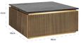 Ironville Brass Ribbed Square Coffee Table