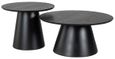 Jazz Black 2 Tier Round Coffee Tables