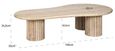 La Cantera Travertine Beige Curved Coffee Table
