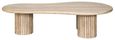 La Cantera Travertine Beige Curved Coffee Table