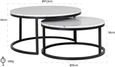 Lexington White Marble 2 Tier Round Coffee Tables