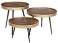 Luton Black and Gold 3 Tier Round Coffee Tables